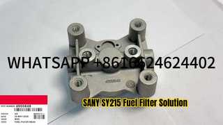 ]SANY SY215 ヒュンダイ R215 4990848 掘削機燃料フィルターベース カミン S 6BT エンジン用