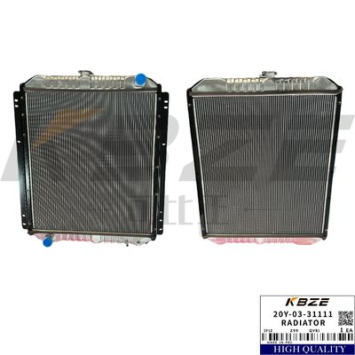 KBZE 20Y-03-31111 20Y0331111 KOMATSU S6D102E ENGINE RADIATOR ASSY FOR PC200-7 PC210-7 PC230 EXCAVATOR