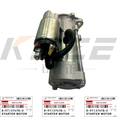 KBZE 8-97137478-2 ISUZU 4JB1 ENGINE 8-97137478-1 STARTER MOTOR ASSY 24V 11T 3.5KW FOR SK60 SK70 EX75 ZX70 ZX80