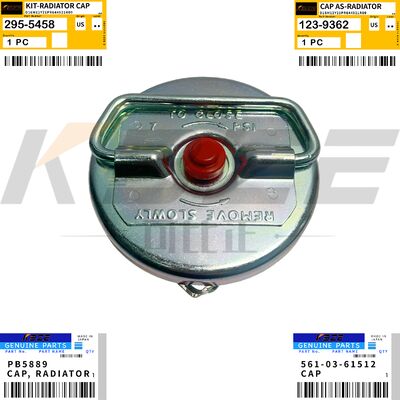 KBZE PB5889 561-03-61512 KOMATSU PC1250 HD785 HD985 RADIATOR CAP 123-9362 295-5458 FITS  3508 3512 3516 ENGINE
