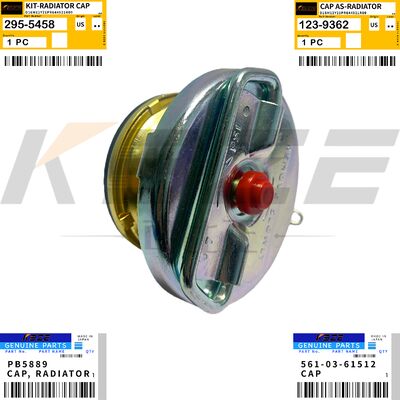 KBZE PB5889 561-03-61512 KOMATSU PC1250 HD785 HD985 RADIATOR CAP 123-9362 295-5458 FITS CAT 3508 3512 3516 ENGINE