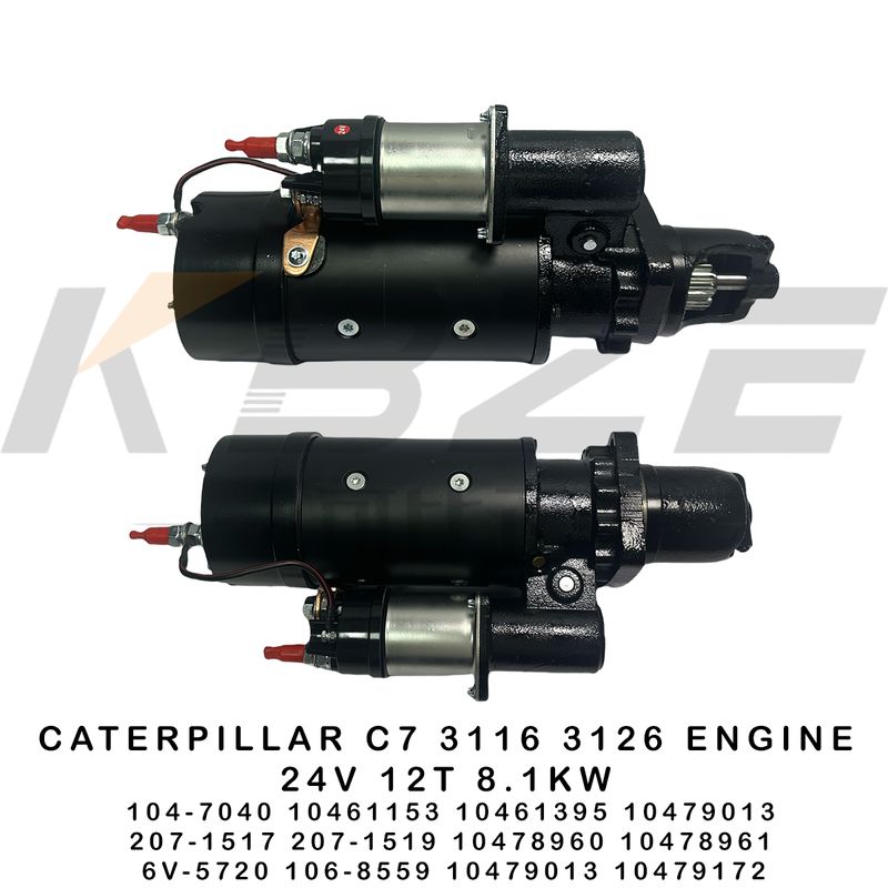 6V-5720 106-8559  C7 3116 3126 ENGINE 24V 12T 8.1KW STARTER MOTOR 104-7040 10461153 10461395 207-1517 207-1519 FOR E320 E322 E325 EXCAVATOR