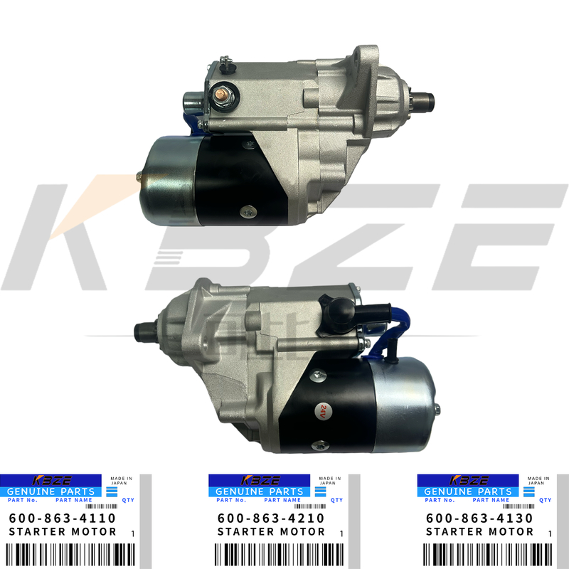 KBZE 600-863-4110 KOMATSU SAA6D102E ENGINE 600-863-4210 STARTER MOTOR ASSY 24V 10T 4.5KW FITS FOR PC200-6 PC200-7 PC220 WA250 D41A